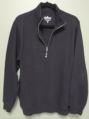 Charles River Apparel Black Half-Zip Sweater Sz S